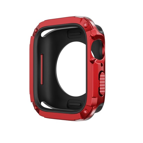 For Apple Watch Series 8 / 7 45mm 2-in-1 PC Hybrid TPU Armor Watch Case(Red)