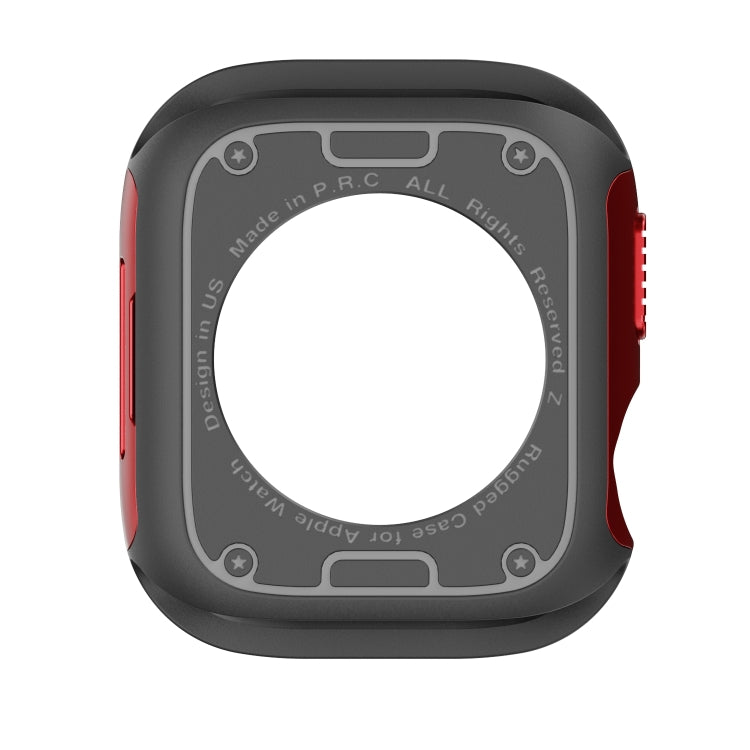 For Apple Watch Series 8 / 7 45mm 2-in-1 PC Hybrid TPU Armor Watch Case(Red)