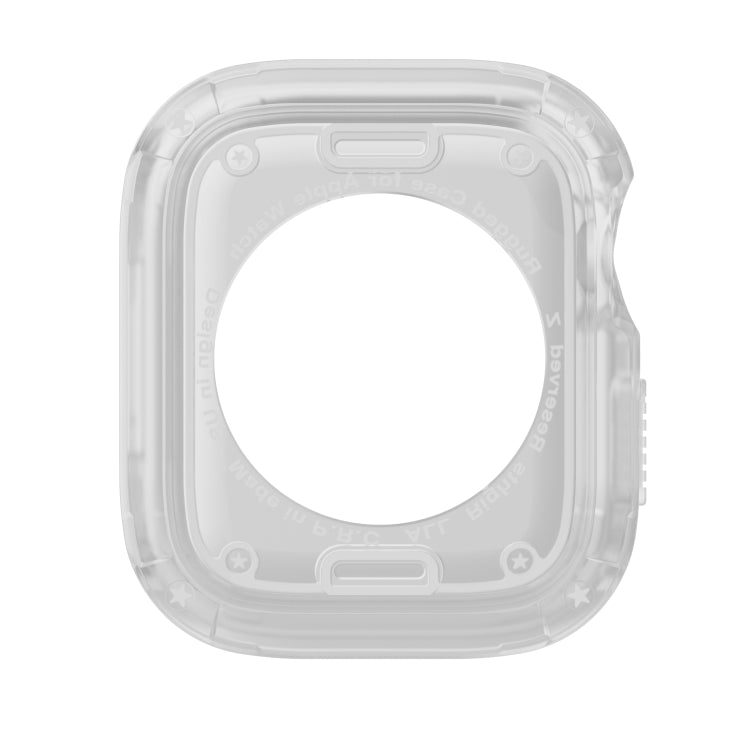 For Apple Watch Series 8 / 7 45mm 2-in-1 PC Hybrid TPU Armor Watch Case(Transparent)