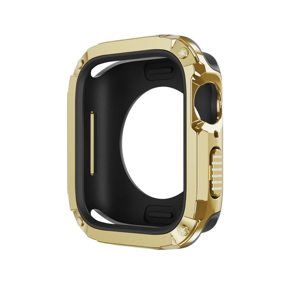 For Apple Watch Series 8 / 7 45mm 2-in-1 PC Hybrid TPU Armor Watch Case(Gold)