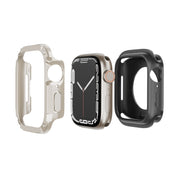For Apple Watch Series 8 / 7 45mm 2-in-1 PC Hybrid TPU Armor Watch Case(Starlight)
