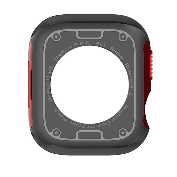 For Apple Watch Series 8 / 7 41mm 2-in-1 PC Hybrid TPU Armor Watch Case(Red)