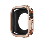 For Apple Watch Series 8 / 7 41mm 2-in-1 PC Hybrid TPU Armor Watch Case(Rose Gold)