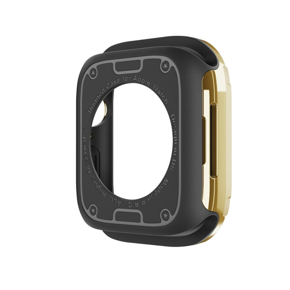For Apple Watch Series 8 / 7 41mm 2-in-1 PC Hybrid TPU Armor Watch Case(Gold)