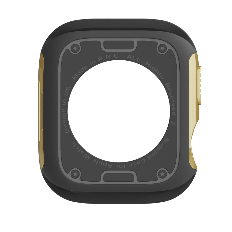 For Apple Watch Series 8 / 7 41mm 2-in-1 PC Hybrid TPU Armor Watch Case(Gold)