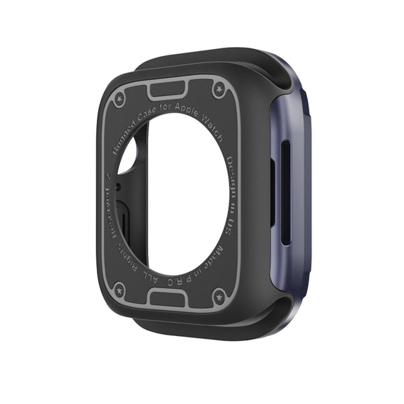 For Apple Watch Series 8 / 7 41mm 2-in-1 PC Hybrid TPU Armor Watch Case(Midnight Blue)
