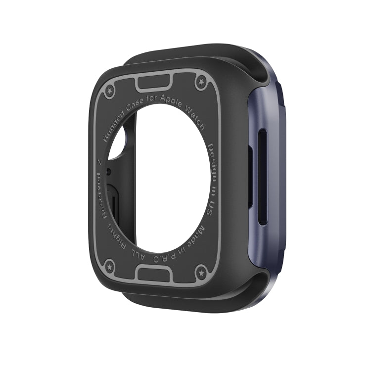 For Apple Watch Series 8 / 7 41mm 2-in-1 PC Hybrid TPU Armor Watch Case(Midnight Blue)