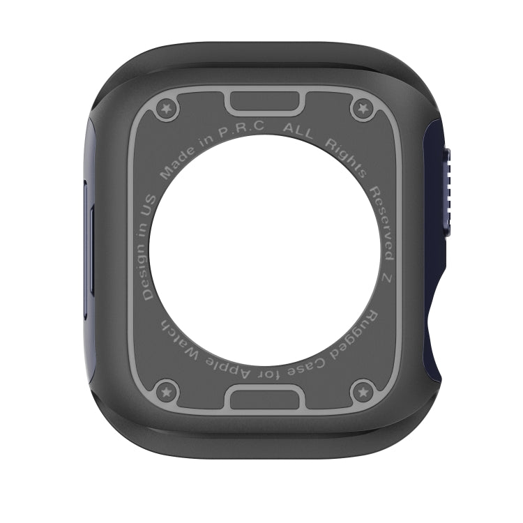 For Apple Watch Series 8 / 7 41mm 2-in-1 PC Hybrid TPU Armor Watch Case(Midnight Blue)
