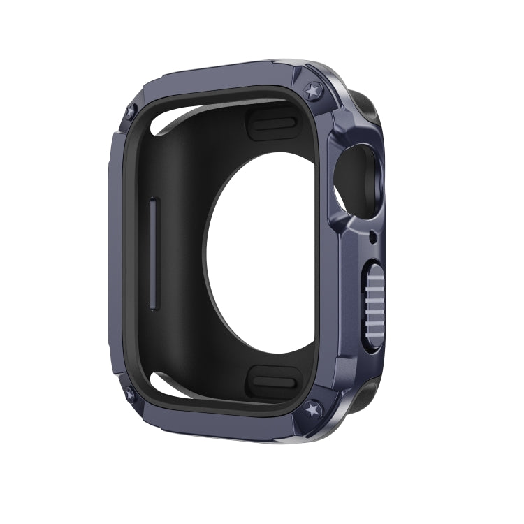 For Apple Watch Series 6 / 5 / 4 / SE 40mm 2-in-1 PC Hybrid TPU Armor Watch Case(Midnight Blue)