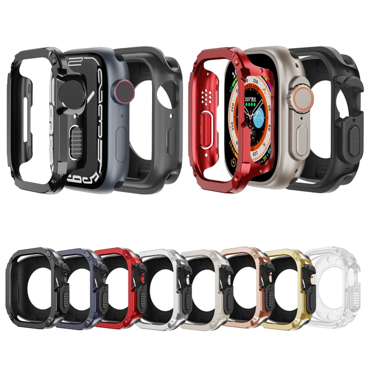 For Apple Watch Ultra 49mm 2-in-1 PC Hybrid TPU Armor Watch Case(Gold)