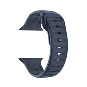 For Apple Watch 7 41mm Dot Texture Fluororubber Watch Band(Midnight Blue)