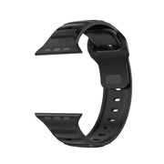 For Apple Watch SE 40mm Dot Texture Fluororubber Watch Band(Black)
