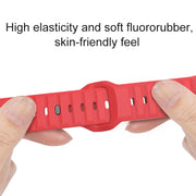 For Apple Watch SE 2022 40mm Dot Texture Fluororubber Watch Band(Nebula Pink)