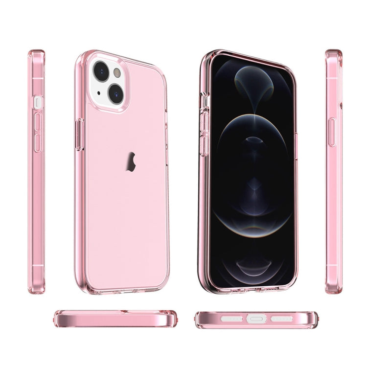 For iPhone 15 Shockproof Terminator Transparent Phone Case(Pink)
