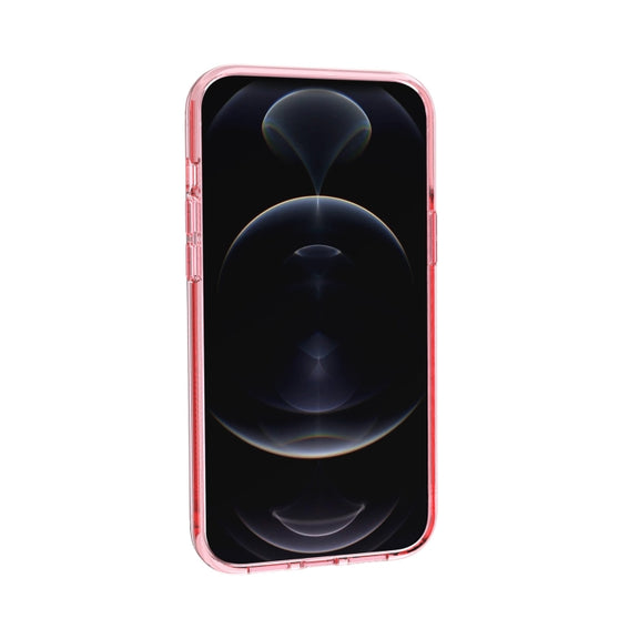 For iPhone 15 Shockproof Terminator Transparent Phone Case(Pink)