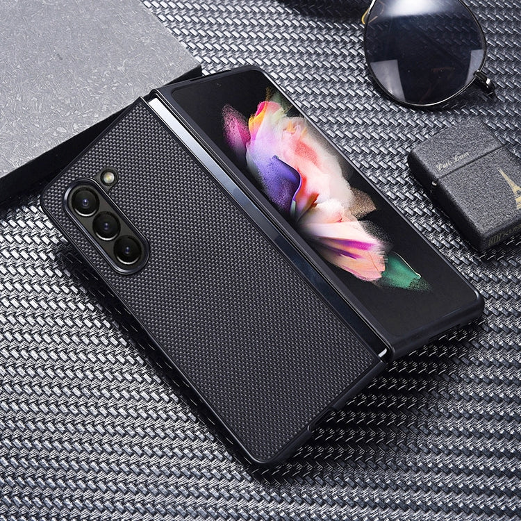 For Samsung Galaxy Z Fold5 Nylon Cloth Texture Shockproof PC+TPU Phone Case(Green)
