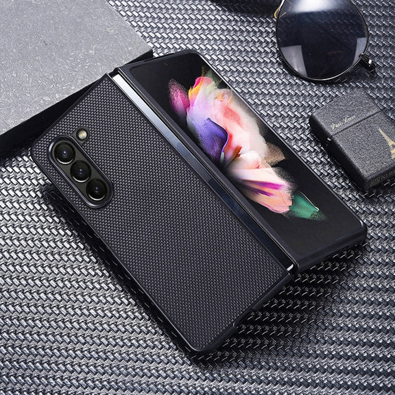 For Samsung Galaxy Z Fold5 Nylon Cloth Texture Shockproof PC+TPU Phone Case(Green)