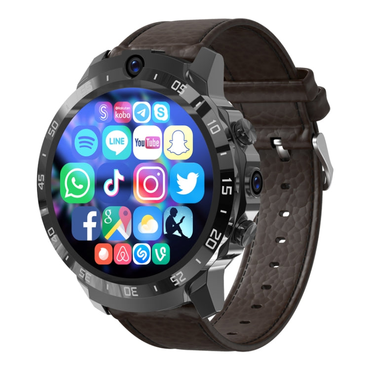 MT27 4G+64G 1.6 inch IP67 Water-resistant 4G Android 8.1 Smart Watch Support Heart Rate / GPS, Type:Leather Band