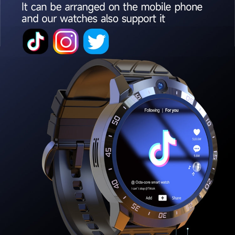 MT27 4G+64G 1.6 inch IP67 Water-resistant 4G Android 8.1 Smart Watch Support Heart Rate / GPS, Type:Leather Band
