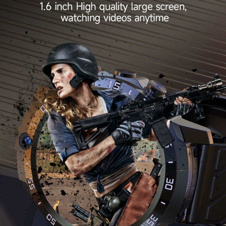 MT27 4G+64G 1.6 inch IP67 Water-resistant 4G Android 8.1 Smart Watch Support Heart Rate / GPS, Type:Leather Band