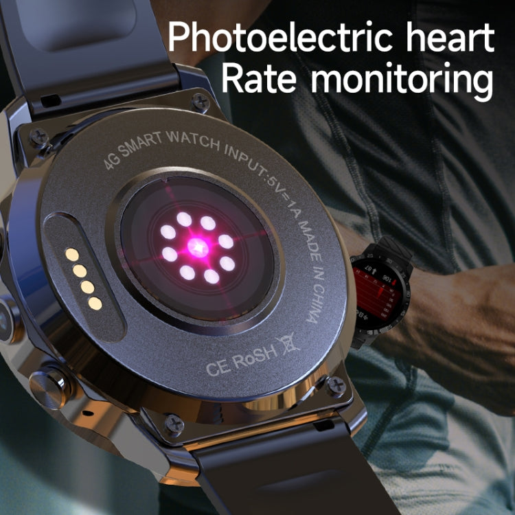 MT27 4G+64G 1.6 inch IP67 Water-resistant 4G Android 8.1 Smart Watch Support Heart Rate / GPS, Type:Leather Band