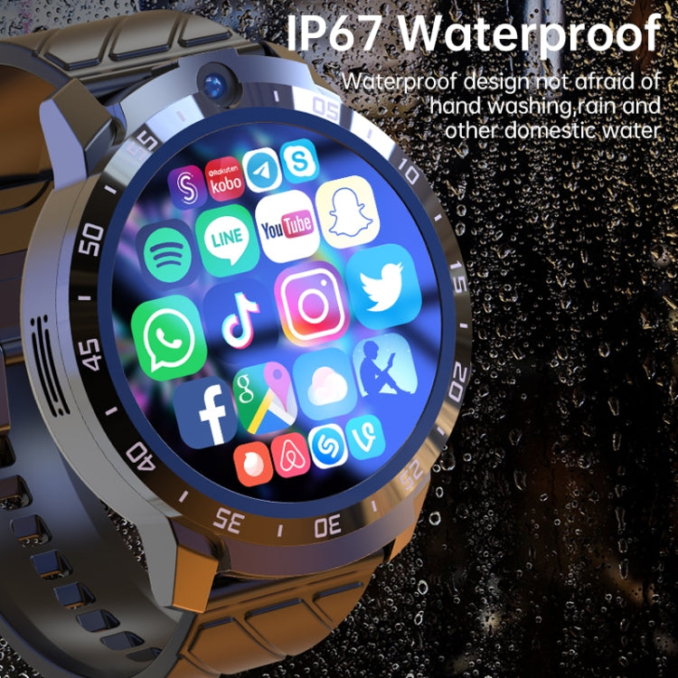 MT27 4G+64G 1.6 inch IP67 Water-resistant 4G Android 8.1 Smart Watch Support Heart Rate / GPS, Type:Leather Band