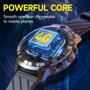 MT27 4G+64G 1.6 inch IP67 Water-resistant 4G Android 8.1 Smart Watch Support Heart Rate / GPS, Type:Leather Band