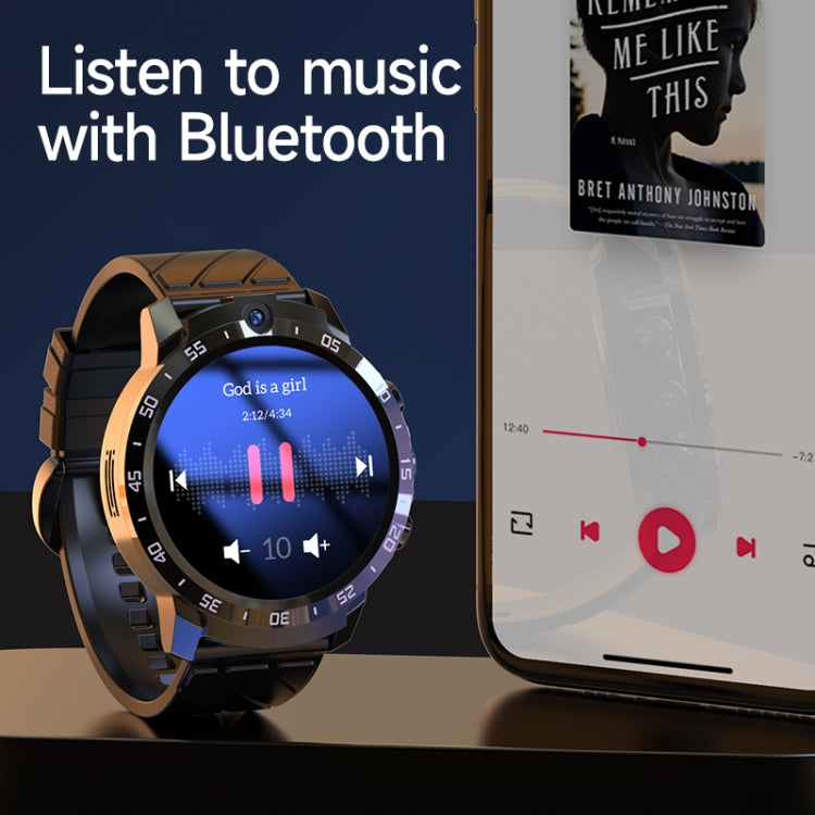 MT27 4G+64G 1.6 inch IP67 Water-resistant 4G Android 8.1 Smart Watch Support Heart Rate / GPS, Type:Leather Band