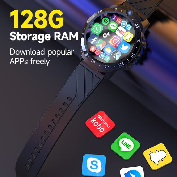 MT27 4G+64G 1.6 inch IP67 Water-resistant 4G Android 8.1 Smart Watch Support Heart Rate / GPS, Type:Leather Band
