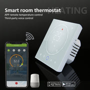 BHT-008GALW 95-240V AC 5A Smart Home Water Heating LED Thermostat With WiFi(White)