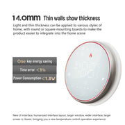 BHT-6001GAL 95-240V AC 5A Smart Round Thermostat Water Heating LED Thermostat Without WiFi(White)