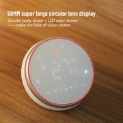 BHT-6001GAL 95-240V AC 5A Smart Round Thermostat Water Heating LED Thermostat Without WiFi(White)