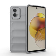 For Motorola Moto G73 5G Magic Shield TPU + Flannel Phone Case(Grey)