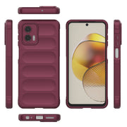 For Motorola Moto G73 5G Magic Shield TPU + Flannel Phone Case(Grey)