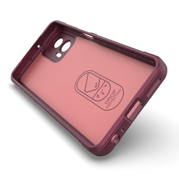 For Motorola Moto G73 5G Magic Shield TPU + Flannel Phone Case(Grey)