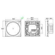 BHT-6001GCL 95-240V AC 5A Smart Round Thermostat Boiler Heating LED Thermostat Without WiFi(White)