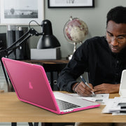 For MacBook Air 13.6 inch A2681 2022 Translucent Laptop Protective Case(Rose Red)