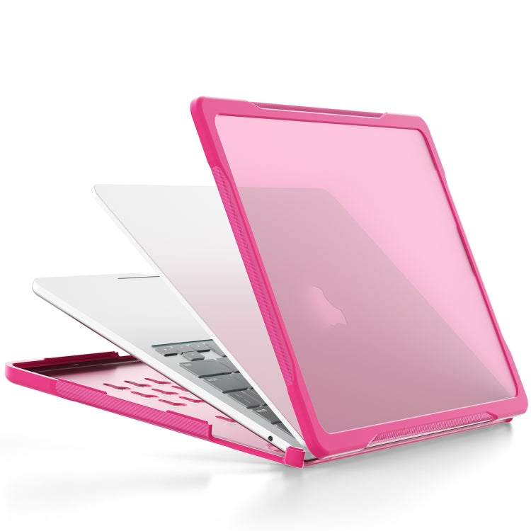 For MacBook Air 13.6 inch A2681 2022 Translucent Laptop Protective Case(Rose Red)