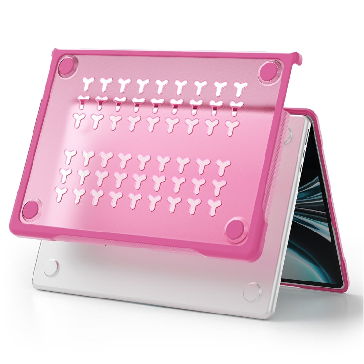 For MacBook Air 13.6 inch A2681 2022 Translucent Laptop Protective Case(Rose Red)