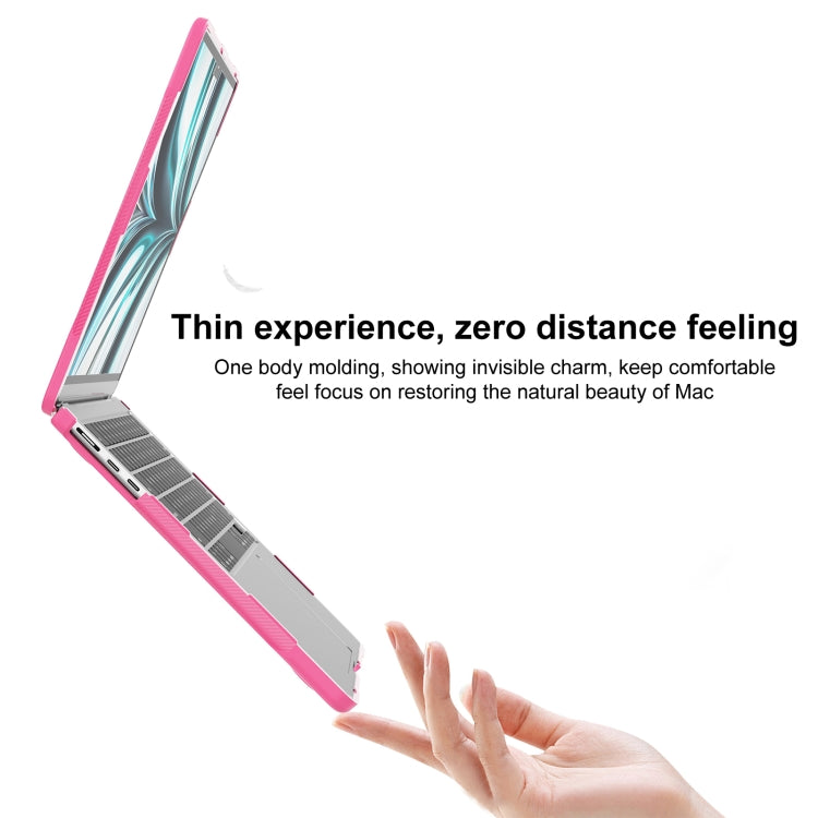 For MacBook Air 13.6 inch A2681 2022 Translucent Laptop Protective Case(Rose Red)