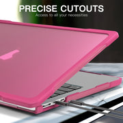 For MacBook Air 13.6 inch A2681 2022 Translucent Laptop Protective Case(Rose Red)