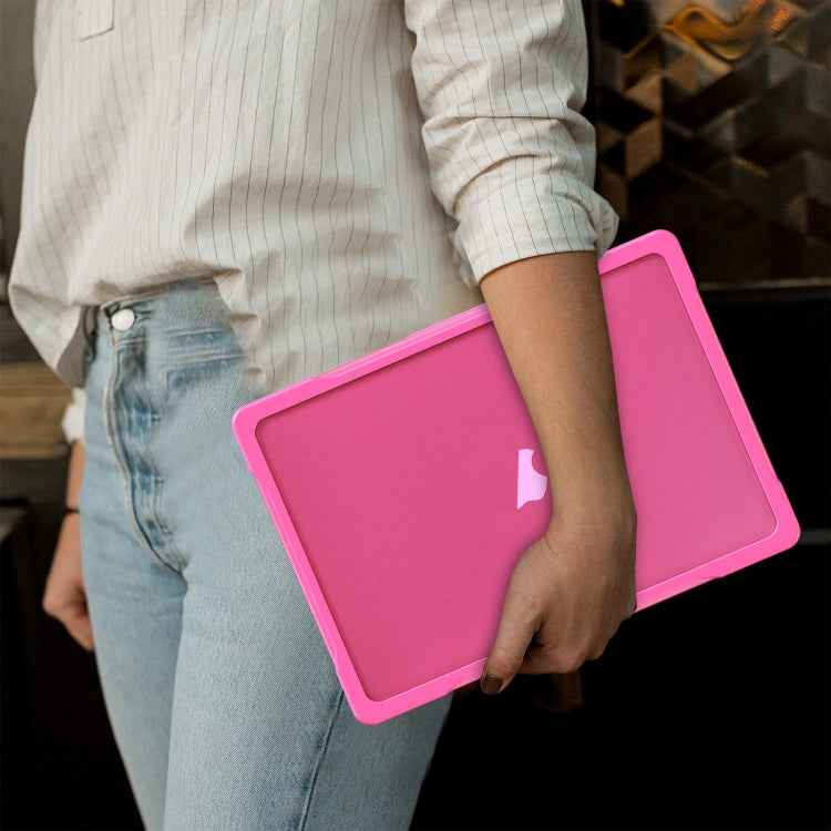 For MacBook Air 13.6 inch A2681 2022 Translucent Laptop Protective Case(Rose Red)