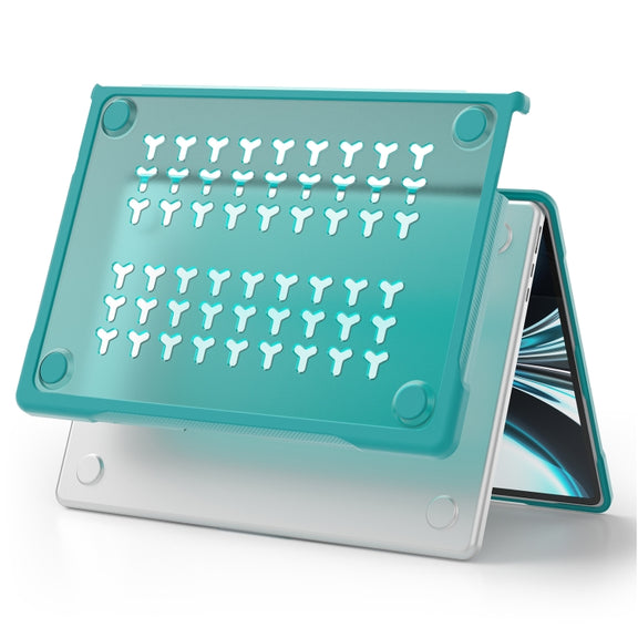 For MacBook Air 13.6 inch A2681 2022 Translucent Laptop Protective Case(Light Blue)