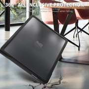 For MacBook Air 13.6 inch A2681 2022 Translucent Laptop Protective Case(Transparent Black)