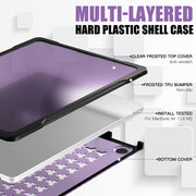 For MacBook Air 13.6 inch A2681 2022 / M3 2024 A3113 / M4 2025 A3240 Translucent Laptop Protective Case(Purple)
