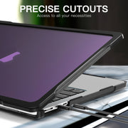 For MacBook Air 13.6 inch A2681 2022 / M3 2024 A3113 / M4 2025 A3240 Translucent Laptop Protective Case(Purple)