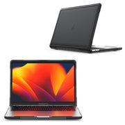 For MacBook Pro 13.3 inch A2338 Translucent Laptop Protective Case(Transparent Black)