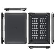 For MacBook Pro 13.3 inch A2338 Translucent Laptop Protective Case(Transparent Black)