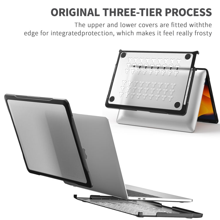For MacBook Pro 13.3 inch A2338 Translucent Laptop Protective Case(Transparent)