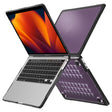For MacBook Pro 13.3 inch A2338 Translucent Laptop Protective Case(Transparent Purple) - MacBook Pro Cases by PMC TechLife | Online Shopping South Africa | PMC TechLife